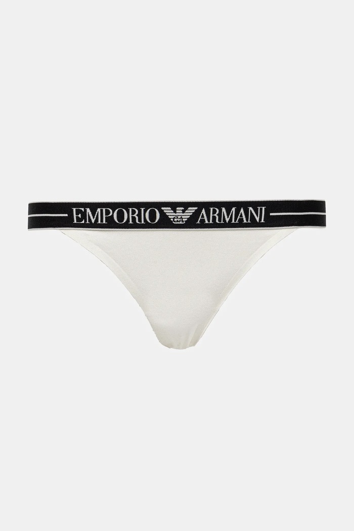 Tanga Emporio Armani Underwear 2-pack EW000405.AF10881 bílá AW25