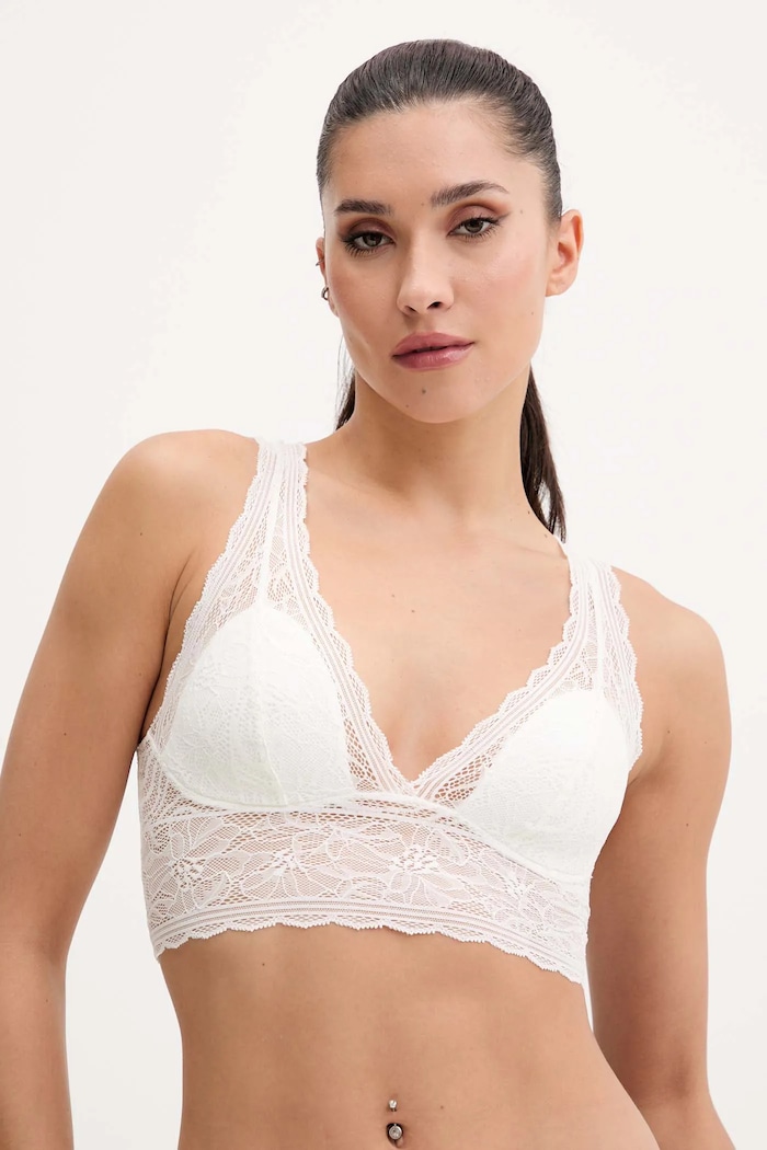Chantelle σουτιέν δαντέλα Floral Touch εμπριμέ λευκό C94270