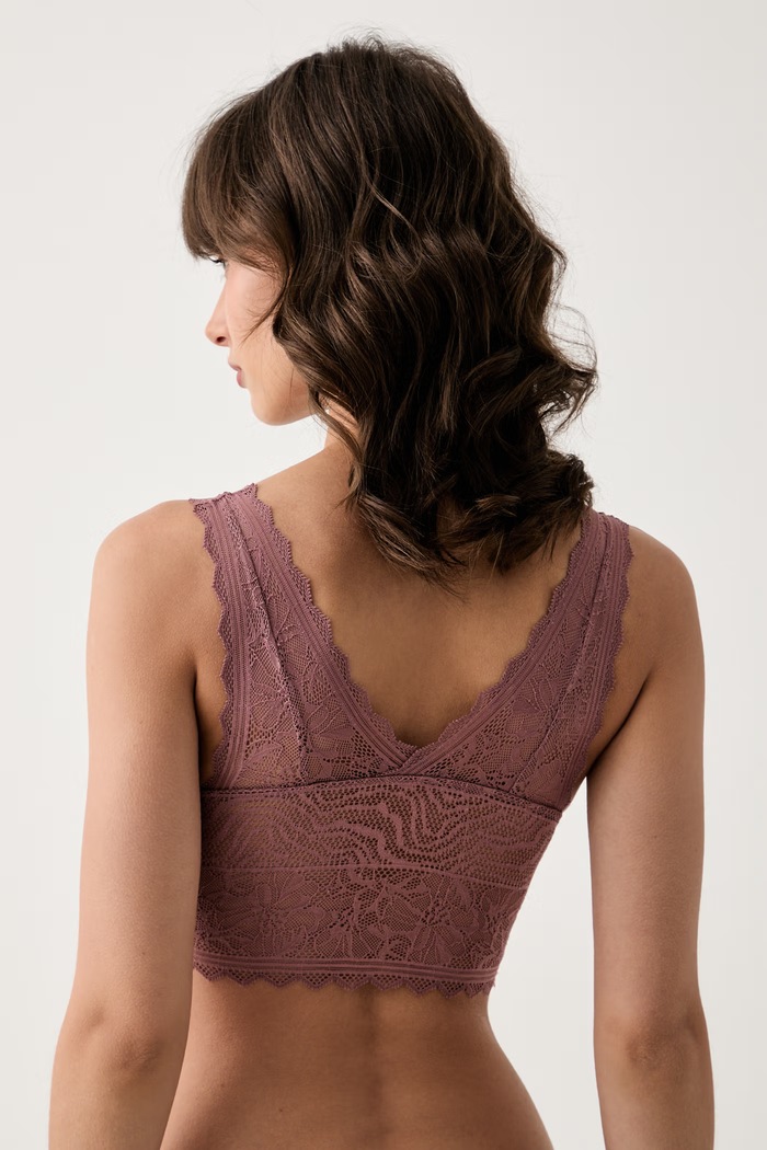 Odzież Chantelle biustonosz koronkowy Floral Touch C94270 różowy