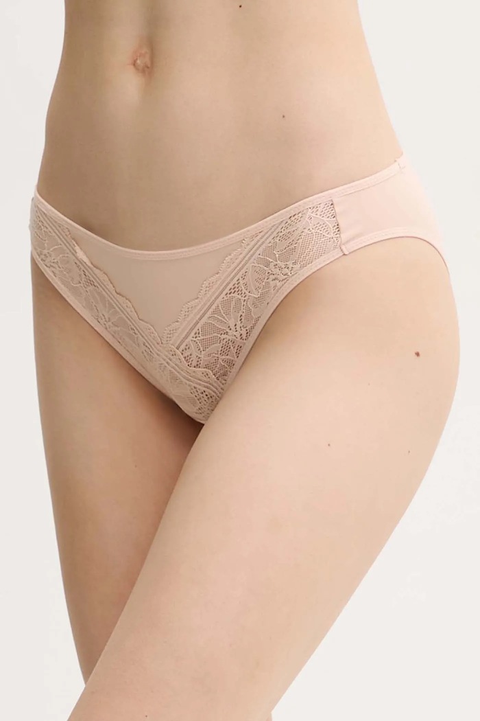 Gaćice Chantelle Floral Touch pletivo bež C94230