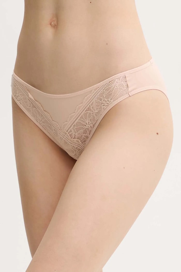 Gaćice Chantelle Floral Touch pletivo bež C94230