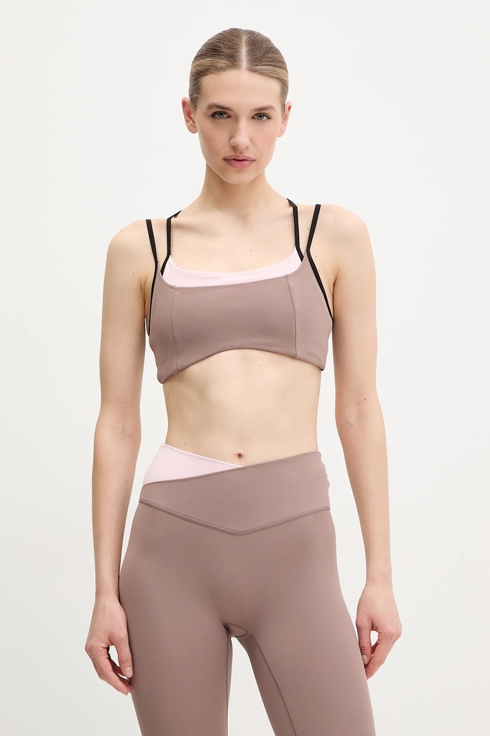 P.E Nation sutien sport Distortion moale maro 251C011