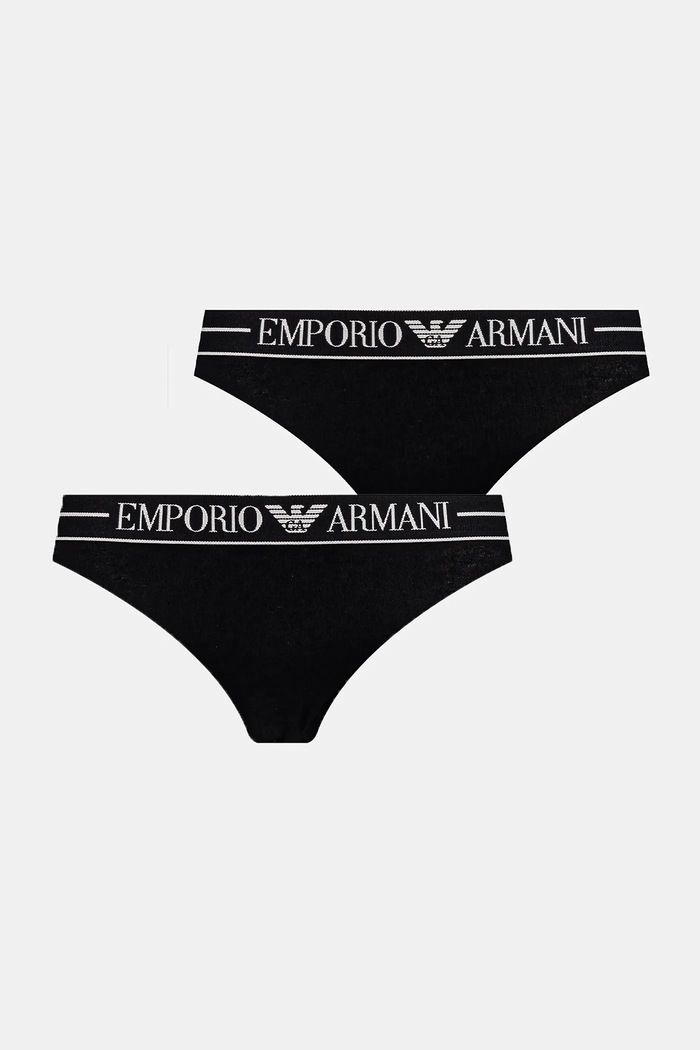 Emporio Armani Underwear figi 2-pack dzianina czarny EW000403.AF10881