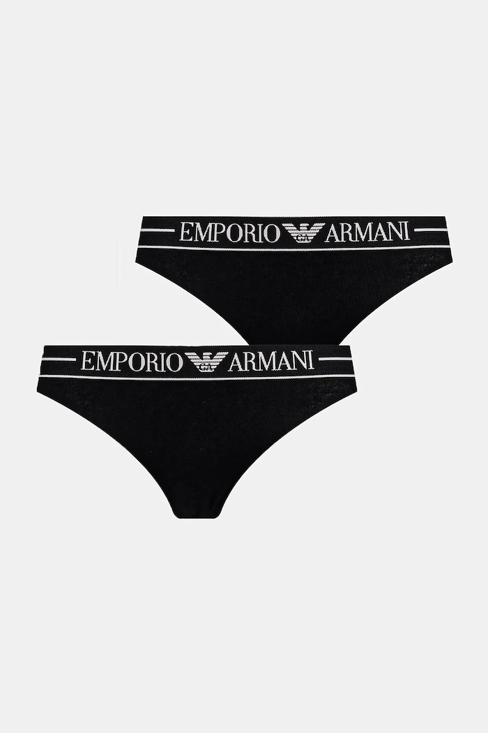 Emporio Armani Underwear figi 2-pack dzianina czarny EW000403.AF10881