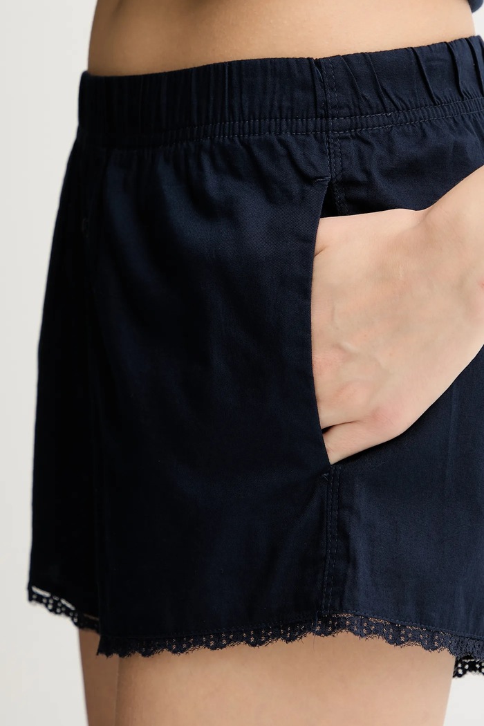 Hollister Co. szorty piżamowe bawełniane granatowy KI346.5039.200
