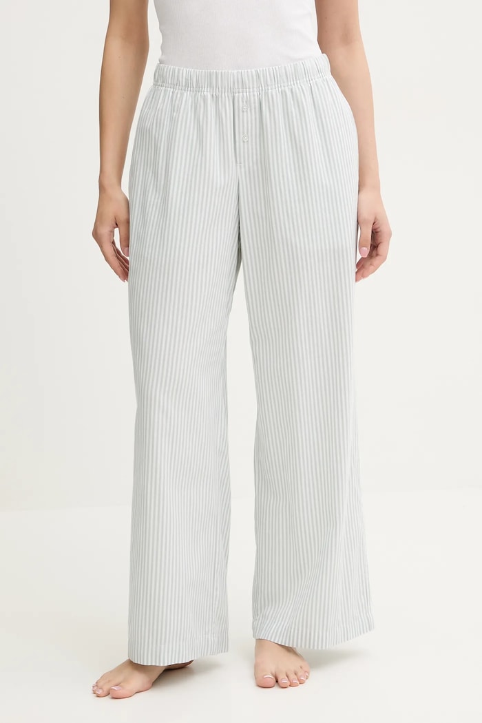 Hollister Co. spodnie piżamowe bawełniane tkanina zielony KI346.5061.304