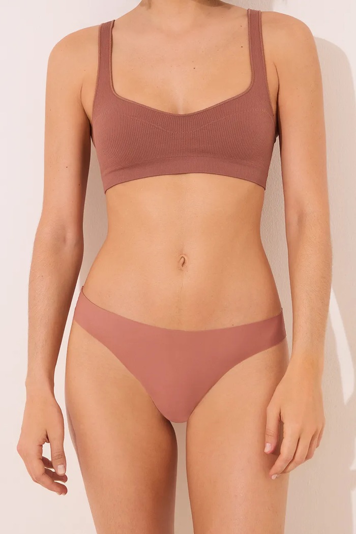 Odzież women'secret Stringi 3-pack 4939949 brązowy