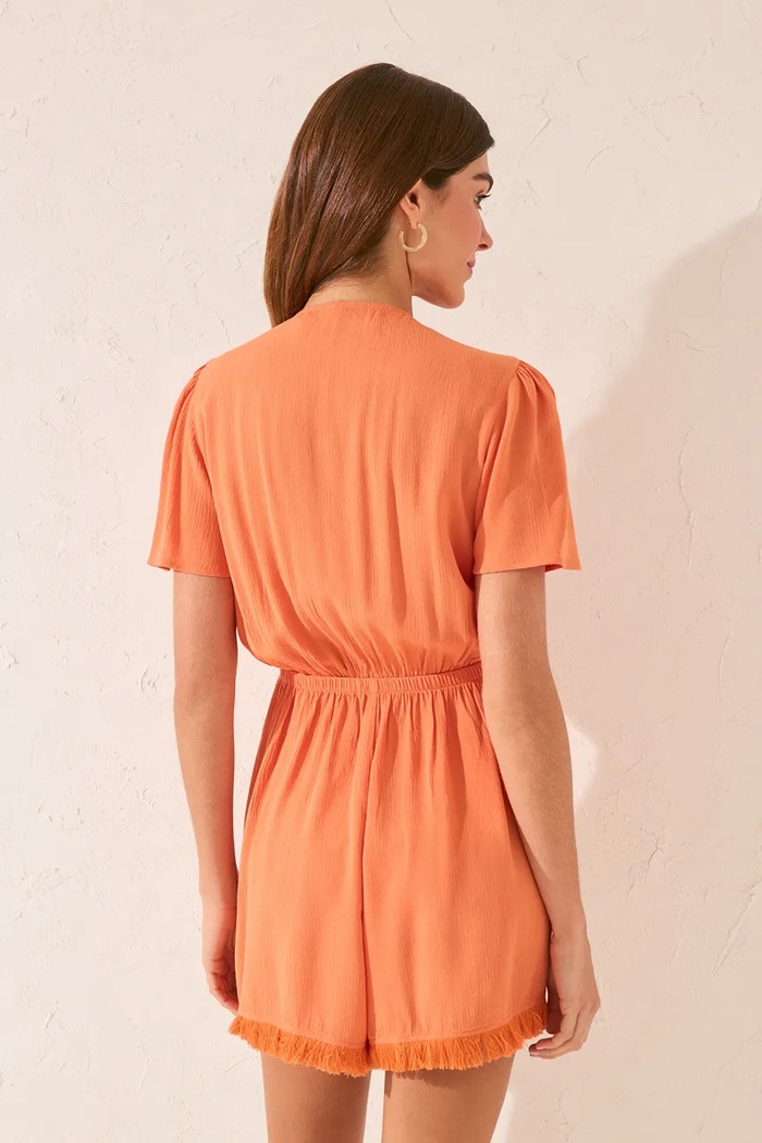 Plážový overal women'secret oranžová 5549918