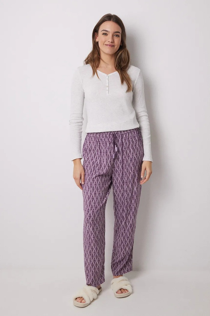 Spodnji del pižame women'secret 3709650 vijolična SS25