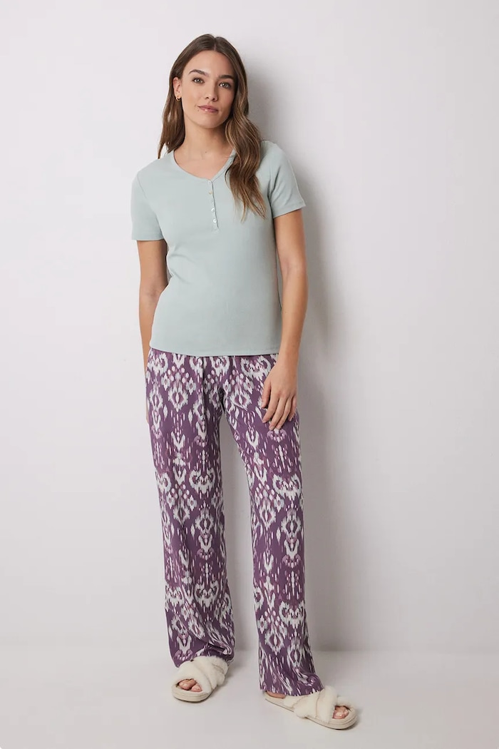 Pamučna pidžama kratkih rukava women'secret zelena 3279682