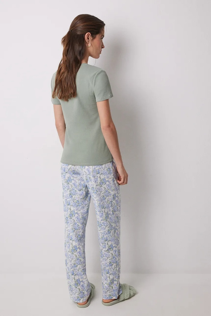Памучна пижама women'secret women'secret 3599152 зелен