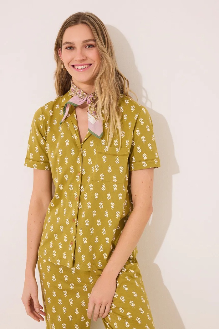 women'secret pijamale de bumbac 4859408 verde SS25