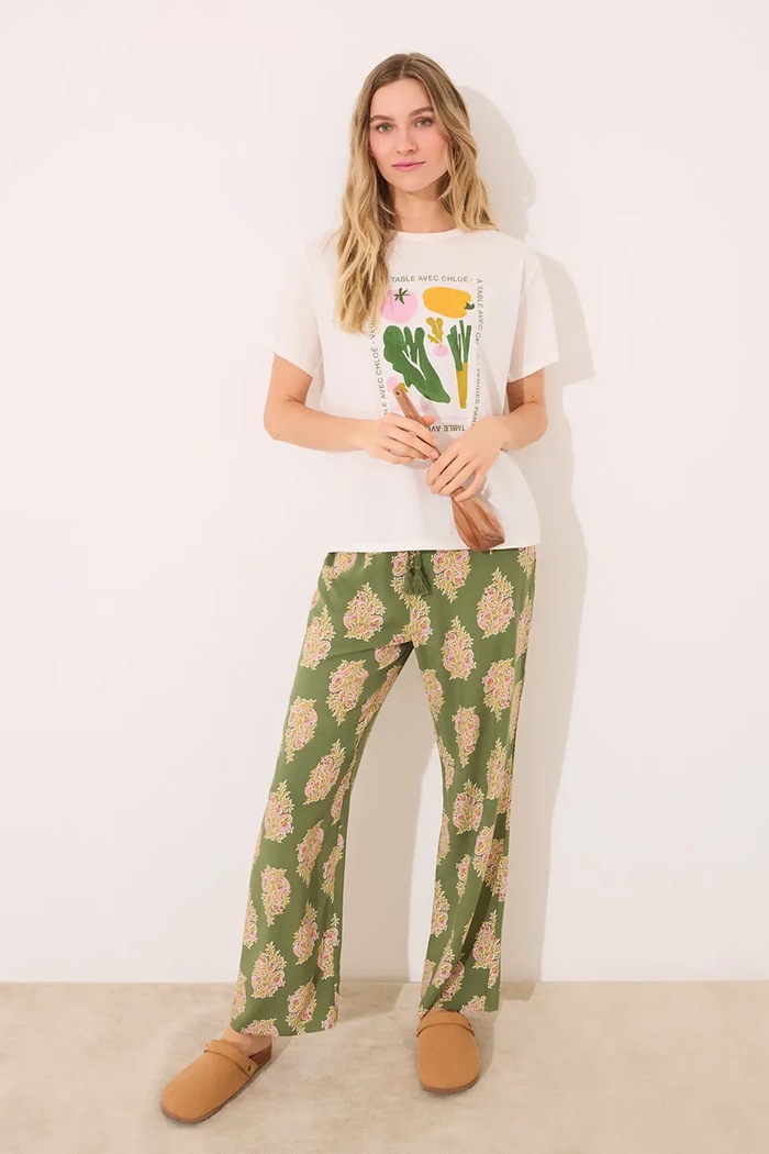 Βαμβακερή πιτζάμα μπλουζάκι women'secret women'secret λευκό 3279694