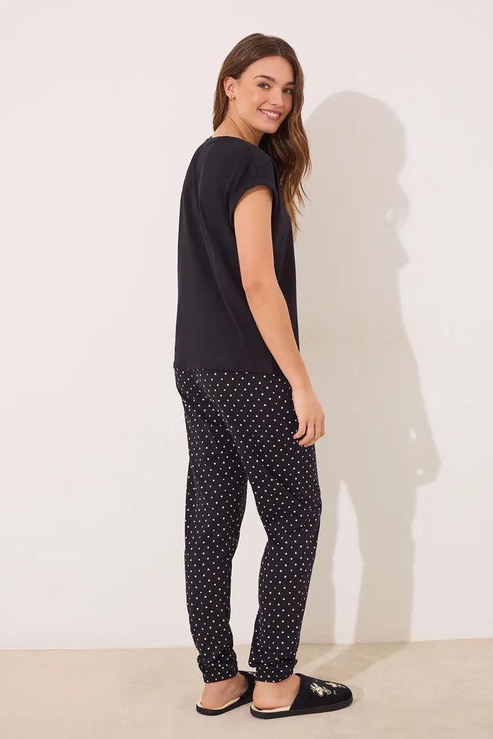 Pamučna pidžama women'secret 3139872 crna