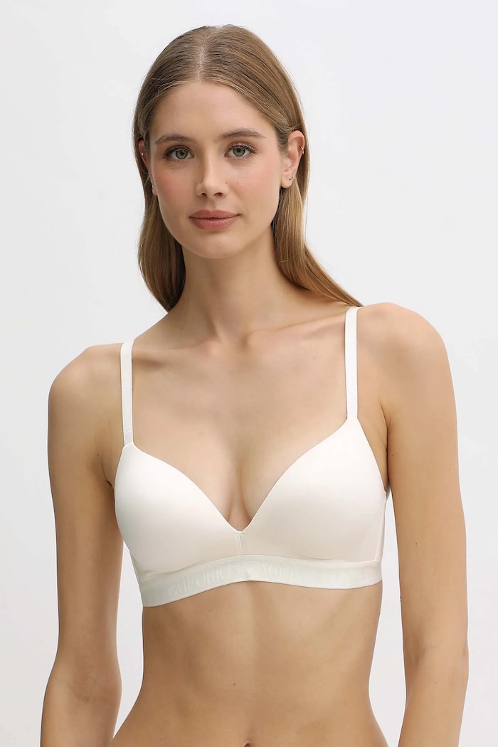 Podprsenka Emporio Armani Underwear bez kostíc béžová EW000442.AF10891