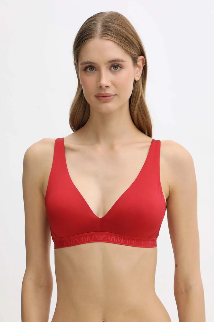 Podprsenka Emporio Armani Underwear bez kostíc červená EW000435.AF10891