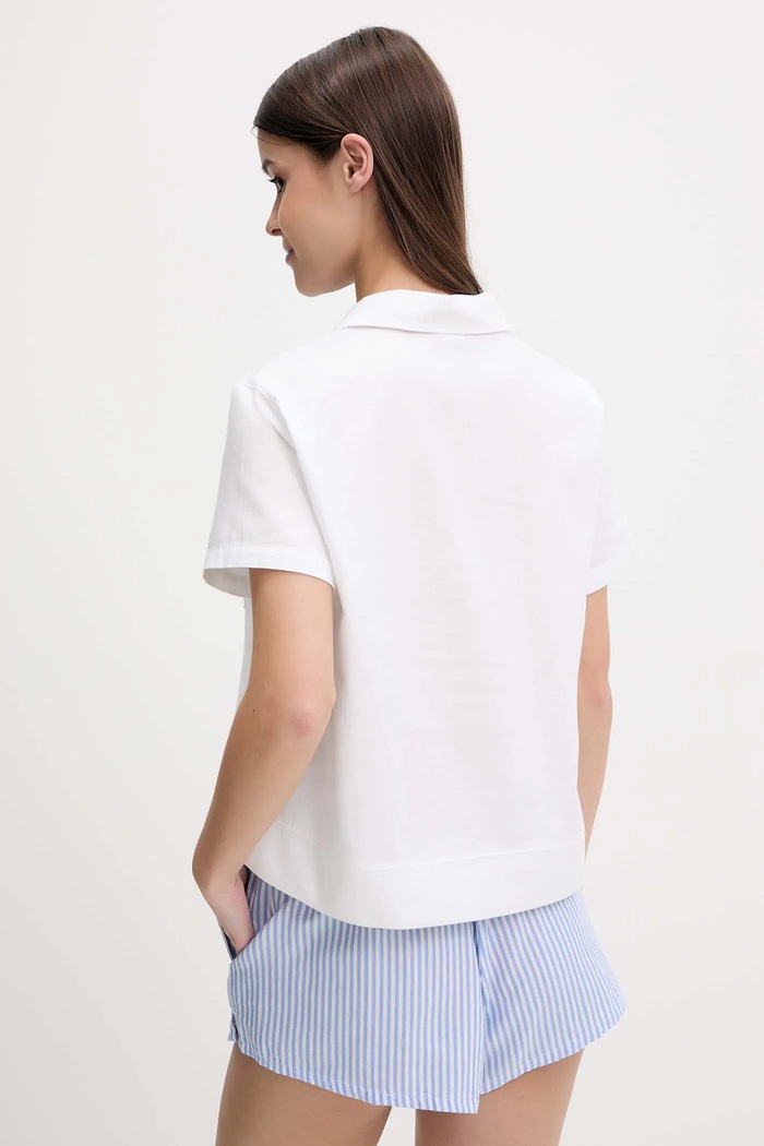 Ρούχα Βαμβακερό πουκάμισο πιτζάμα Hollister Co. KI346.5055.100 λευκό