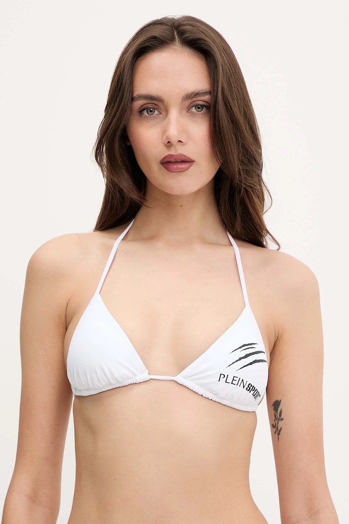 PLEIN SPORT sutien de baie usor rigidizat alb PS25WTP01