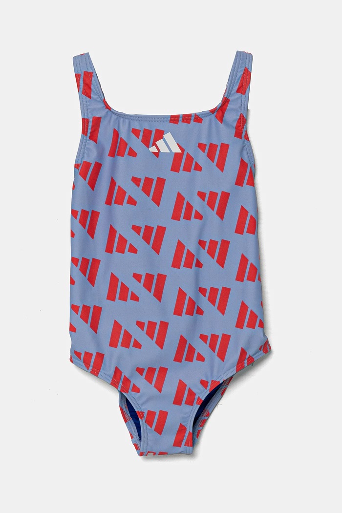 Jednodílné dětské plavky adidas Performance potisk modrá JE2409