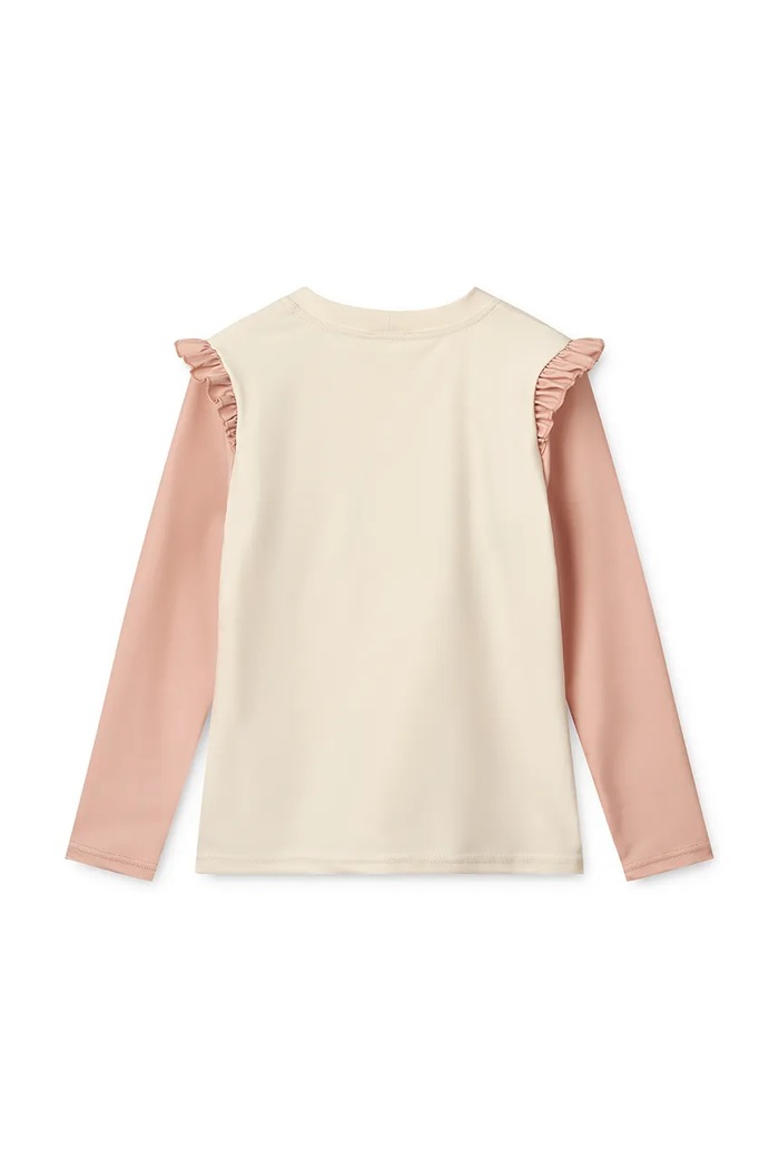 Детски бански с дълги ръкави Liewood Tenley Placement Swim Tee LW19007 оранжев SS25