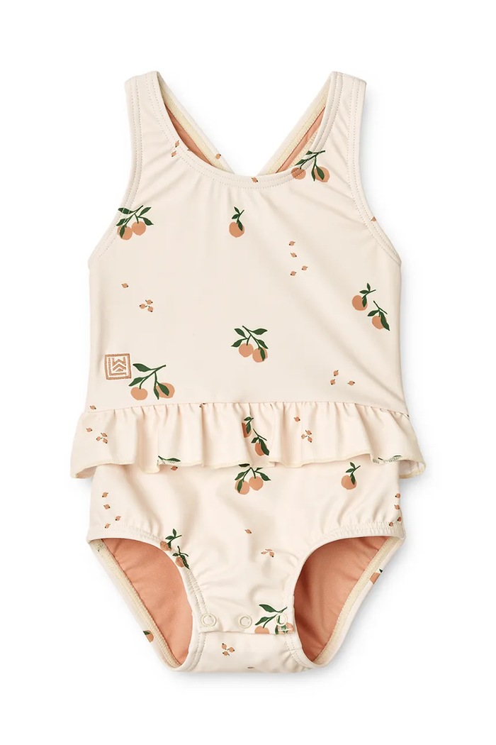Jednodílné plavky pro miminko Liewood Amina Baby Printed Swimsuit měkké béžová LW19981