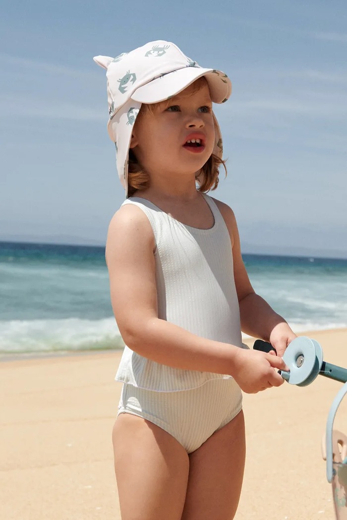 Jednodielne detské plavky Liewood Amara Stripe Swimsuit mäkké modrá LW19982