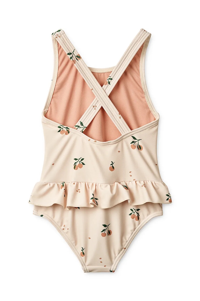 Jednodílné dětské plavky Liewood Amara Printed Swimsuit LW19983 béžová SS25