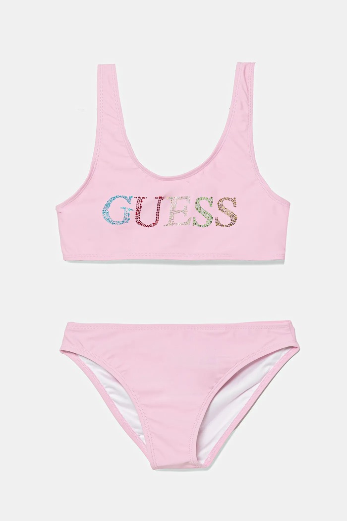 Guess Dwuczęściowy strój kąpielowy dziecięcy 2-pack różowy J5GZ00.KCA60.PPYA
