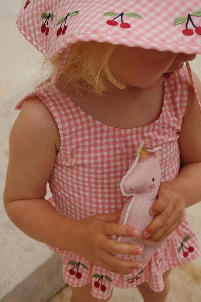 Konges Sløjd jednoczęściowy strój kąpielowy dziecięcy SOLINE SWIMSUIT miękka różowy KS102494