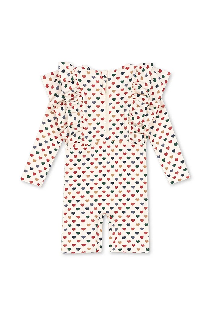 Kojenecké plavky Konges Sløjd MANUCA FRILL ONESIE GRS KS102511 béžová SS25