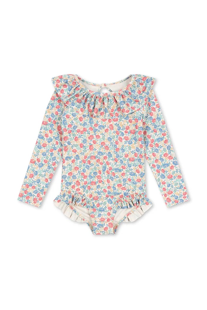 Konges Sløjd jednoczęściowy strój kąpielowy dziecięcy MANUCA LS SWIMSUIT GRS KS102514 niebieski SS25