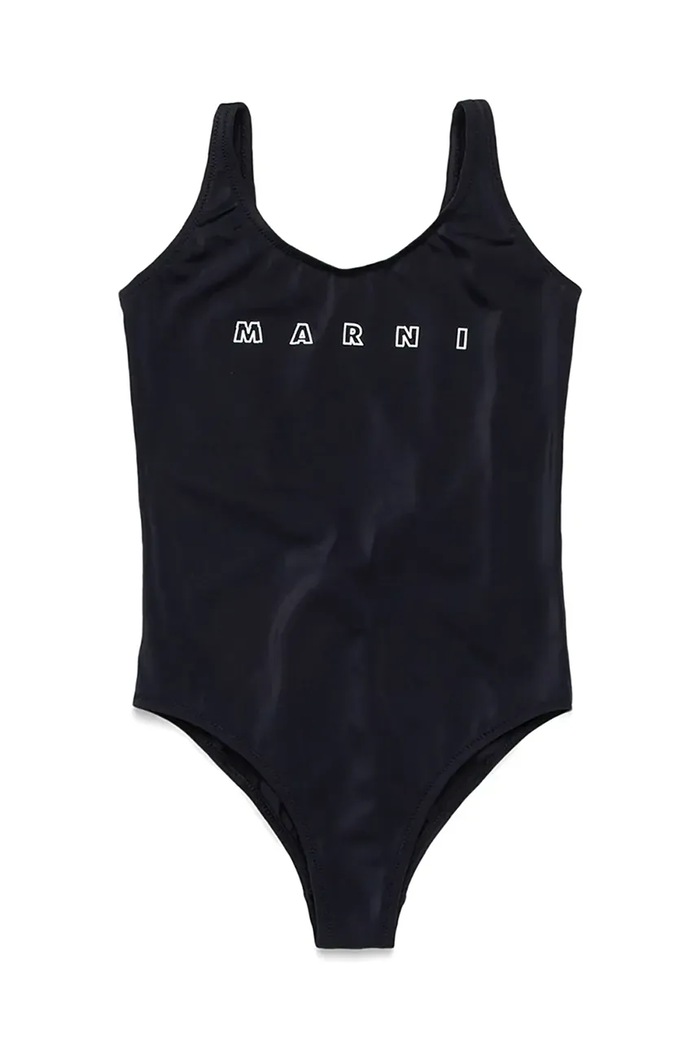 Jednodílné dětské plavky Marni MM20F SWIMSUIT měkké černá M01350