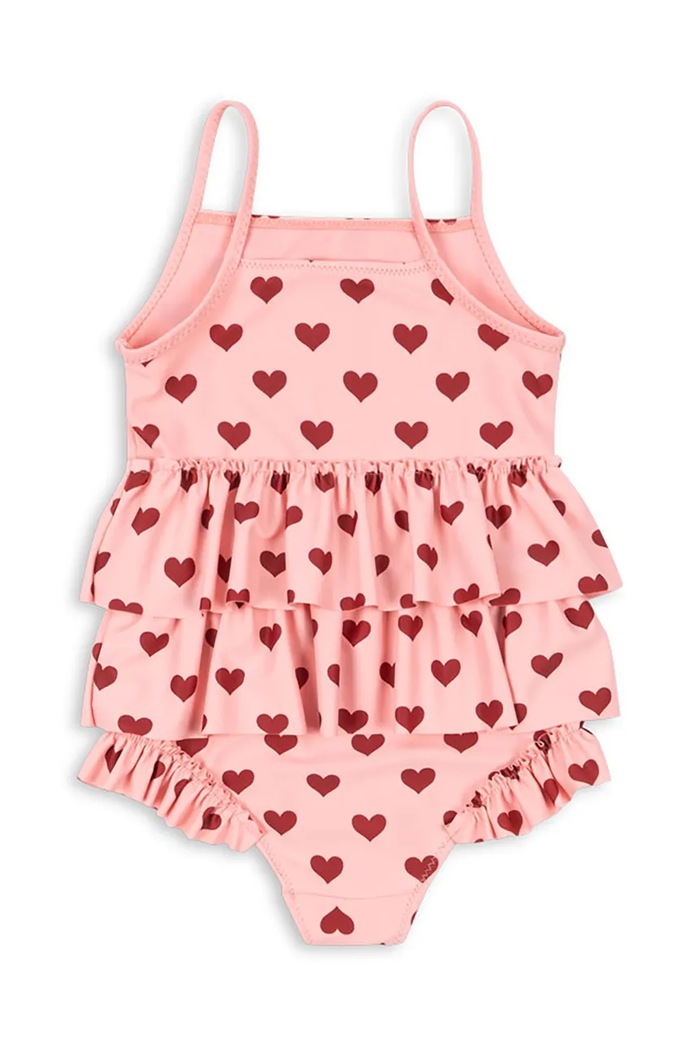 Konges Sløjd jednoczęściowy strój kąpielowy dziecięcy MANUCA FRILL SWIMSUIT GRS KS103264 różowy SS25