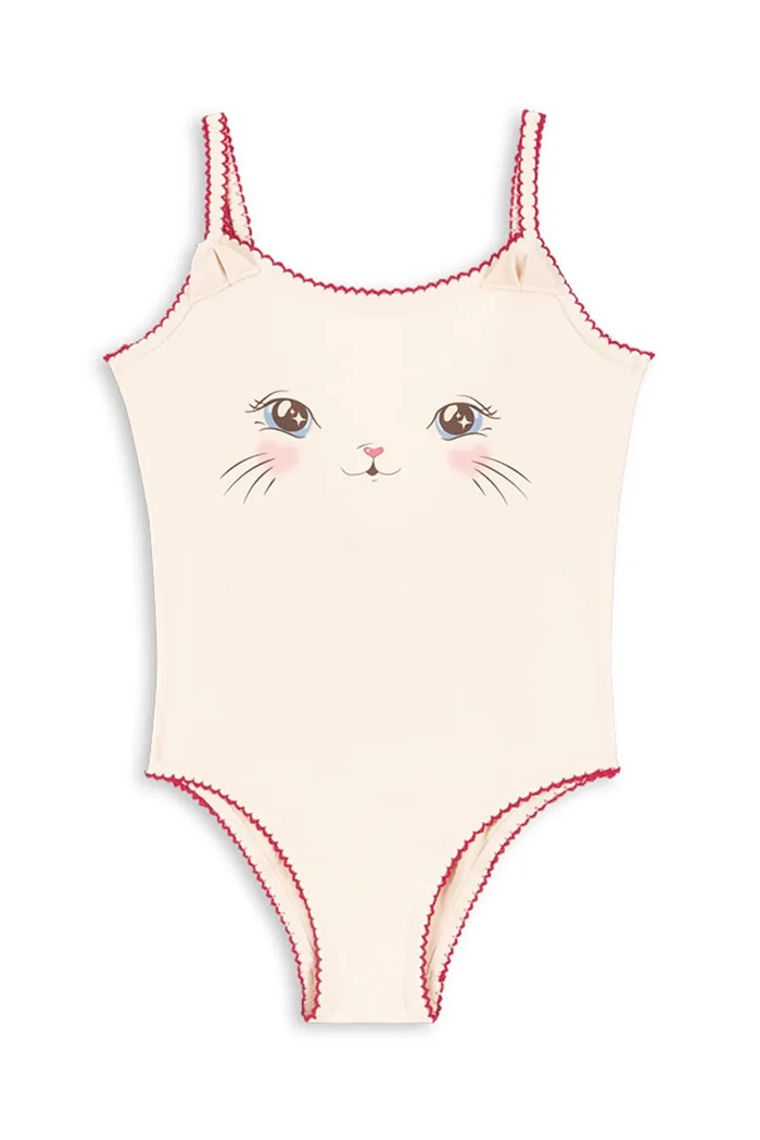 Konges Sløjd jednoczęściowy strój kąpielowy dziecięcy KITTY SWIMSUIT GRS KS103274 beżowy SS25