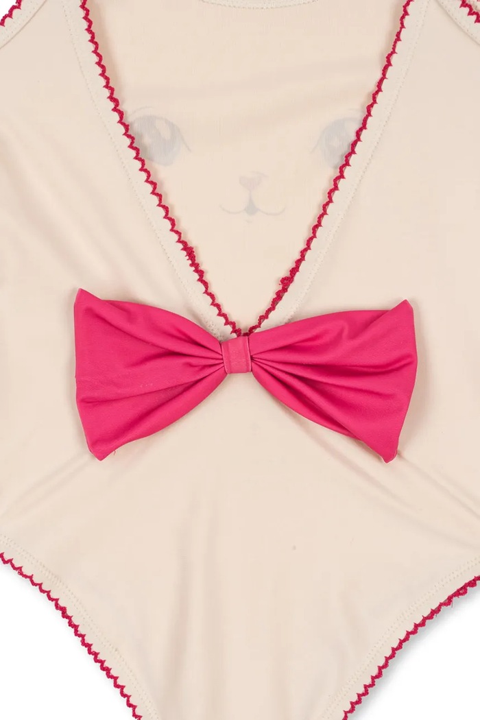 Konges Sløjd jednoczęściowy strój kąpielowy dziecięcy KITTY SWIMSUIT GRS beżowy KS103274