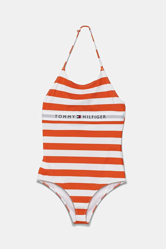 Dječji jednodijelni kupaći kostim Tommy Hilfiger mekana narančasta UG0UG00790.PPYA