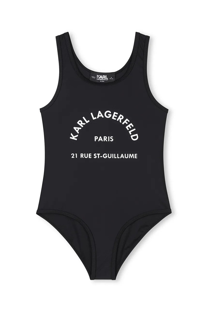 Karl Lagerfeld Jednoczęściowy strój kąpielowy dziecięcy czarny Z30444.114.150