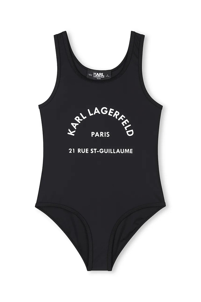 Karl Lagerfeld Jednoczęściowy strój kąpielowy dziecięcy czarny Z30444.114.150