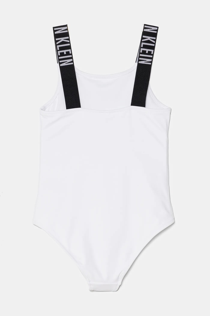 Calvin Klein Jeans jednoczęściowy strój kąpielowy dziecięcy KY0KY00098.PPYA biały SS25