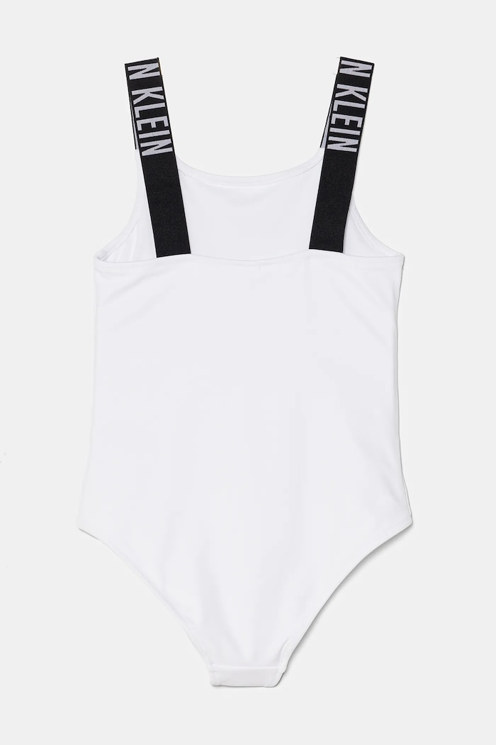 Calvin Klein Jeans jednoczęściowy strój kąpielowy dziecięcy KY0KY00098.PPYA biały SS25