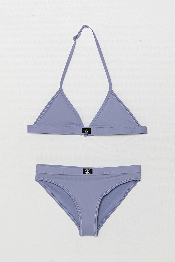 Calvin Klein Jeans dwuczęściowy strój kąpielowy komplet fioletowy KY0KY00092.PPYA