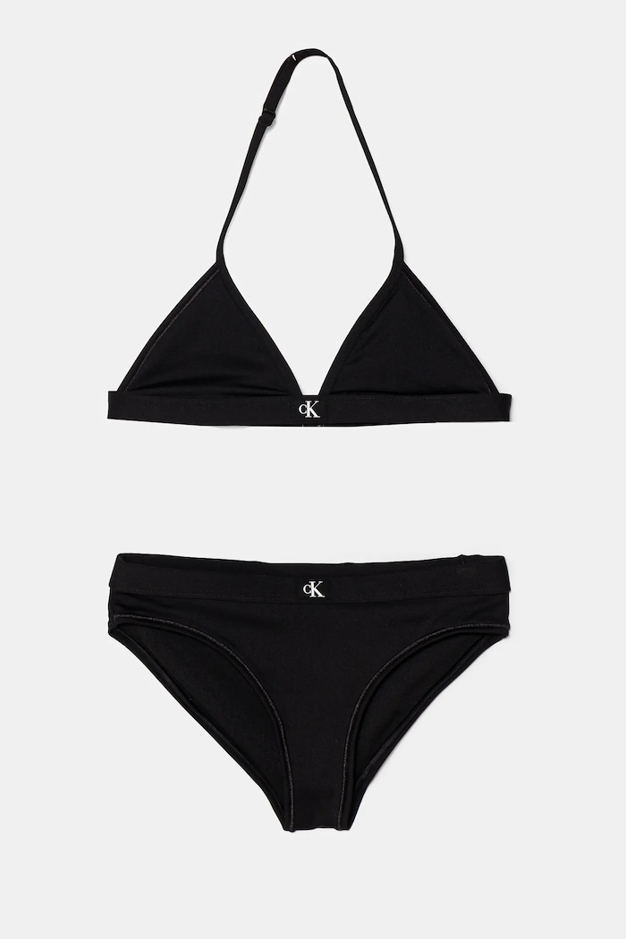 Dvojdielne plavky Calvin Klein Jeans bez kostíc čierna KY0KY00092.PPYA