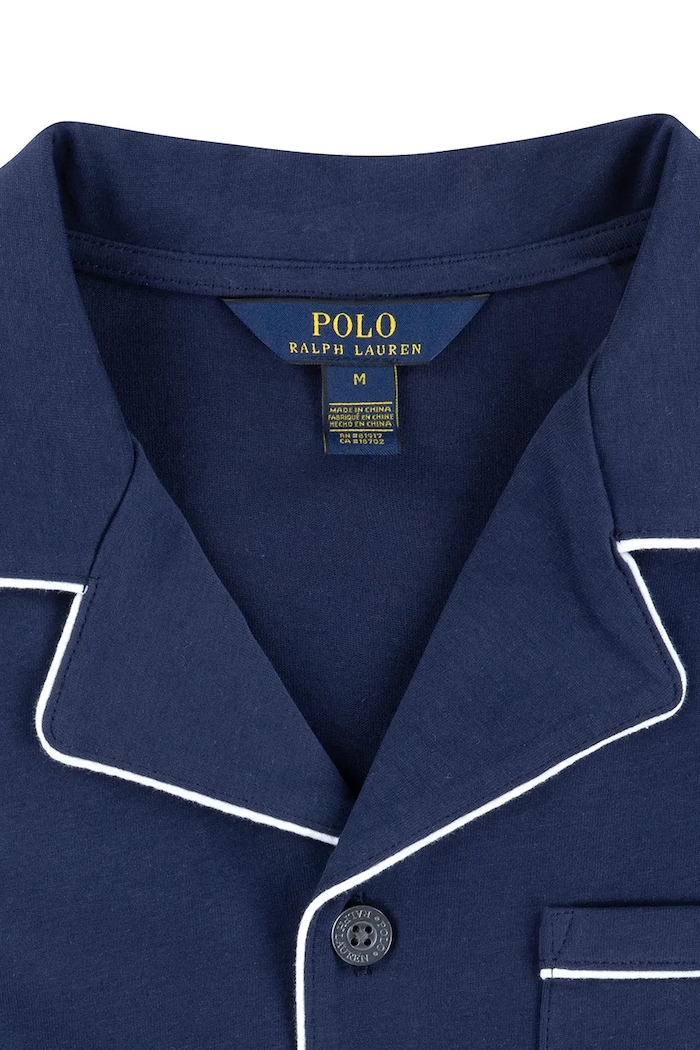 Момиче Детска памучна пижама Polo Ralph Lauren 4P0241 тъмносин