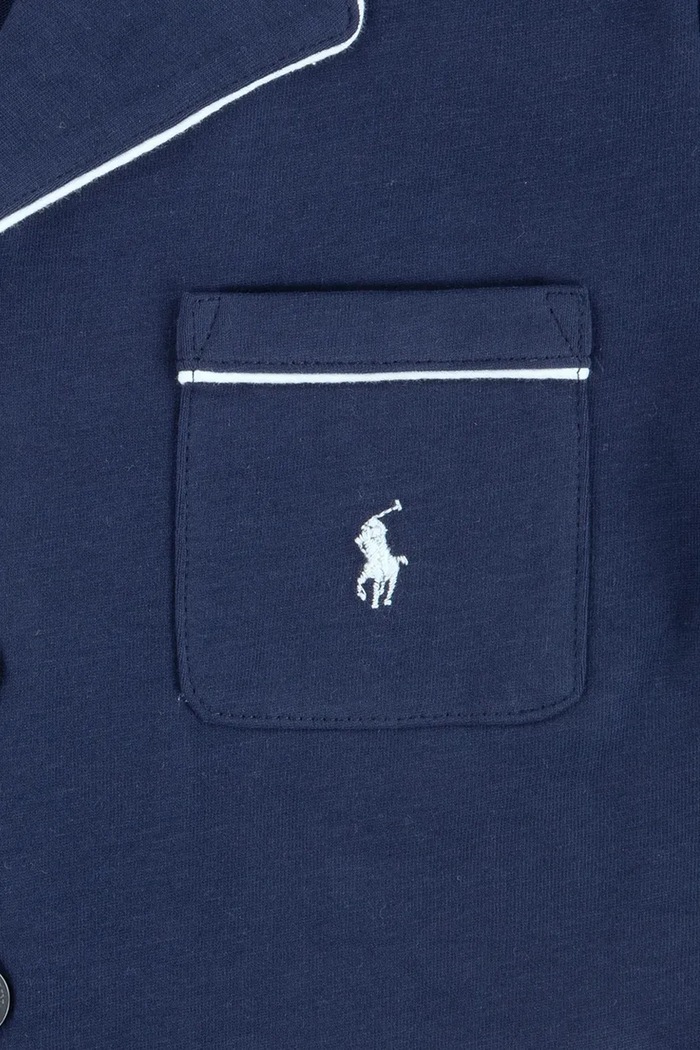 Детска памучна пижама Polo Ralph Lauren тъмносин 4P0241