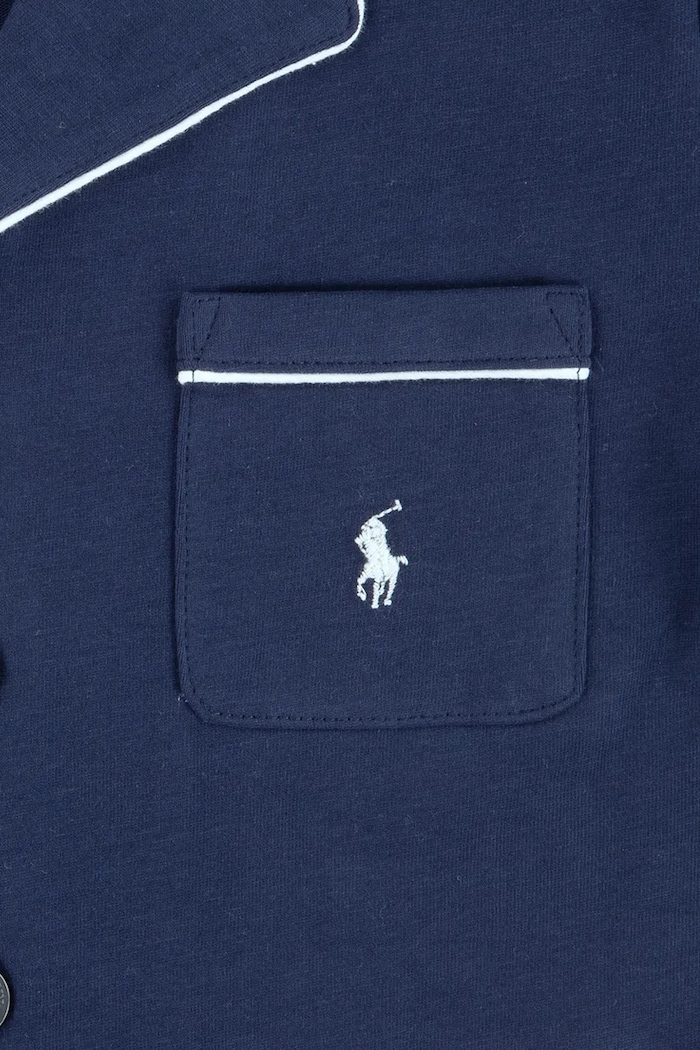 Детска памучна пижама Polo Ralph Lauren тъмносин 4P0241
