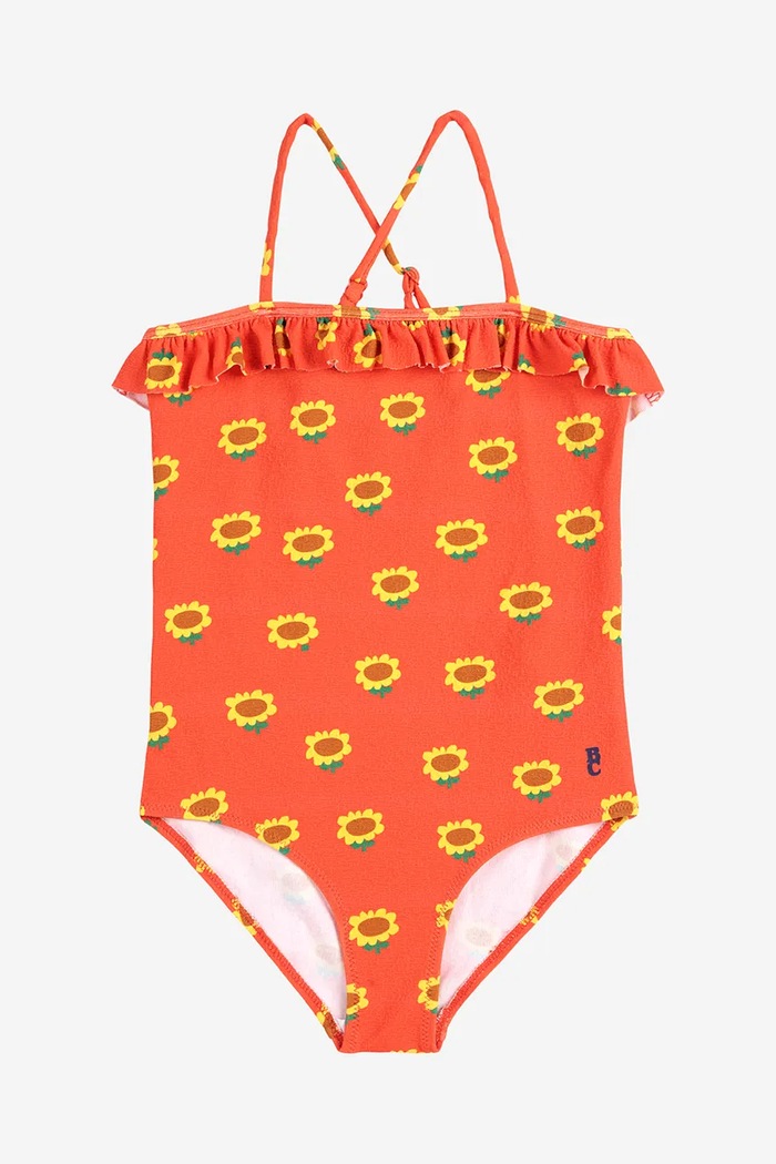 Jednodielne detské plavky Bobo Choses Sunflower 125AC114 oranžová SS25