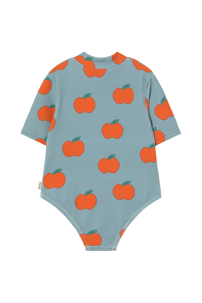 Dziewczynka Tinycottons jednoczęściowy strój kąpielowy dziecięcy APPLES SWIMSUIT SS25.280 niebieski