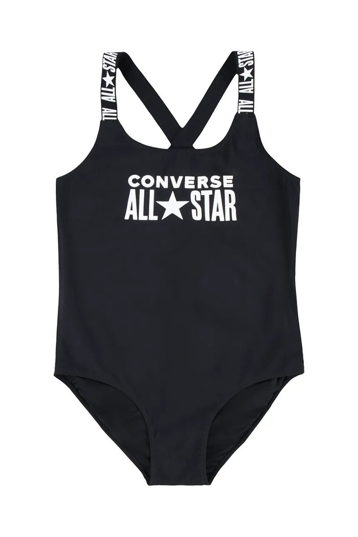 Converse jednoczęściowy strój kąpielowy niemowlęcy miękka czarny 1CD456