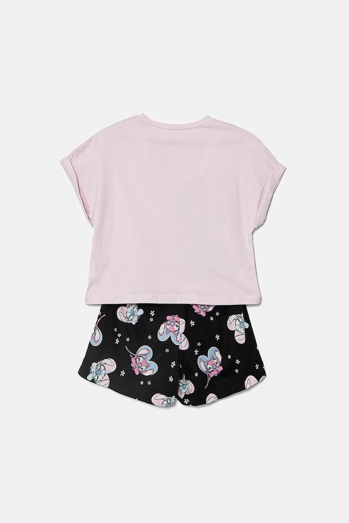 United Colors of Benetton piżama bawełniana dziecięca 30960P08F.G.Seasonal różowy SS25