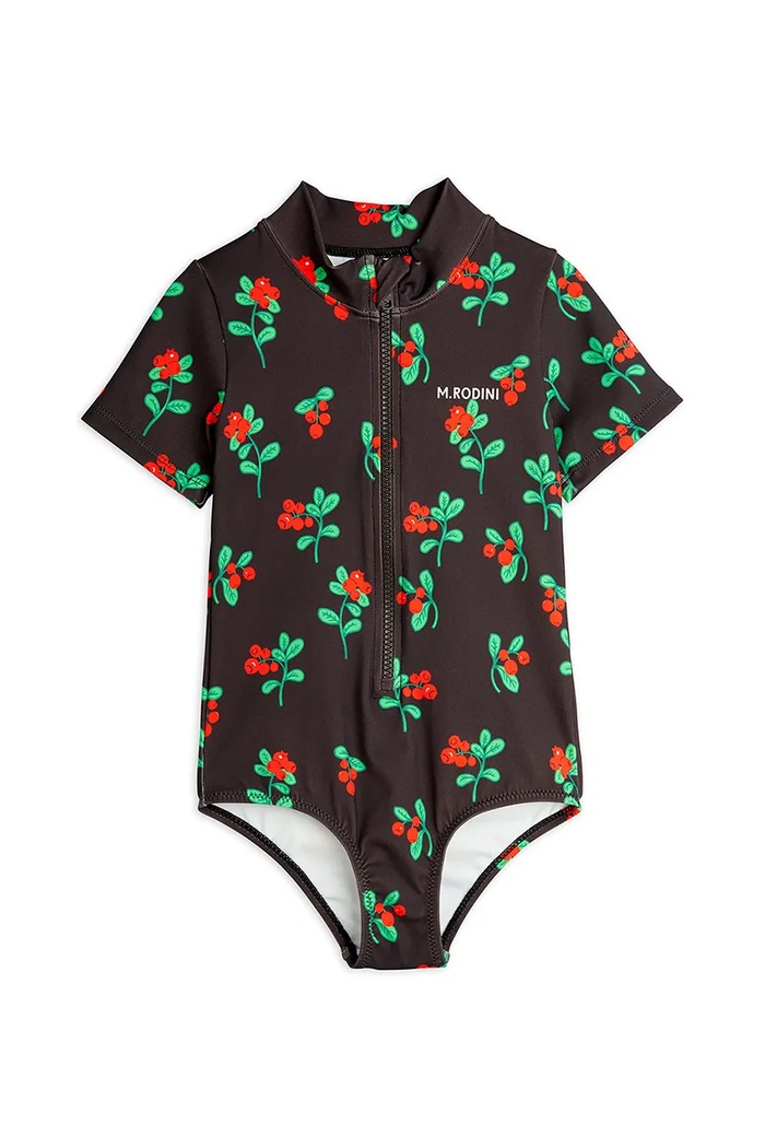 Dječji jednodijelni kupaći kostim Mini Rodini Lingonberries 2528010299 crna SS25